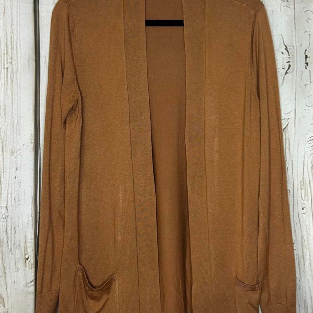 Express Lightweight Burnt Orange Women's Sz L Cardigan W/pockets